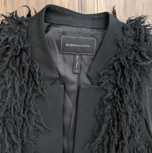 BCBG Faux Fur Suit Vest - Picture 7 of 11